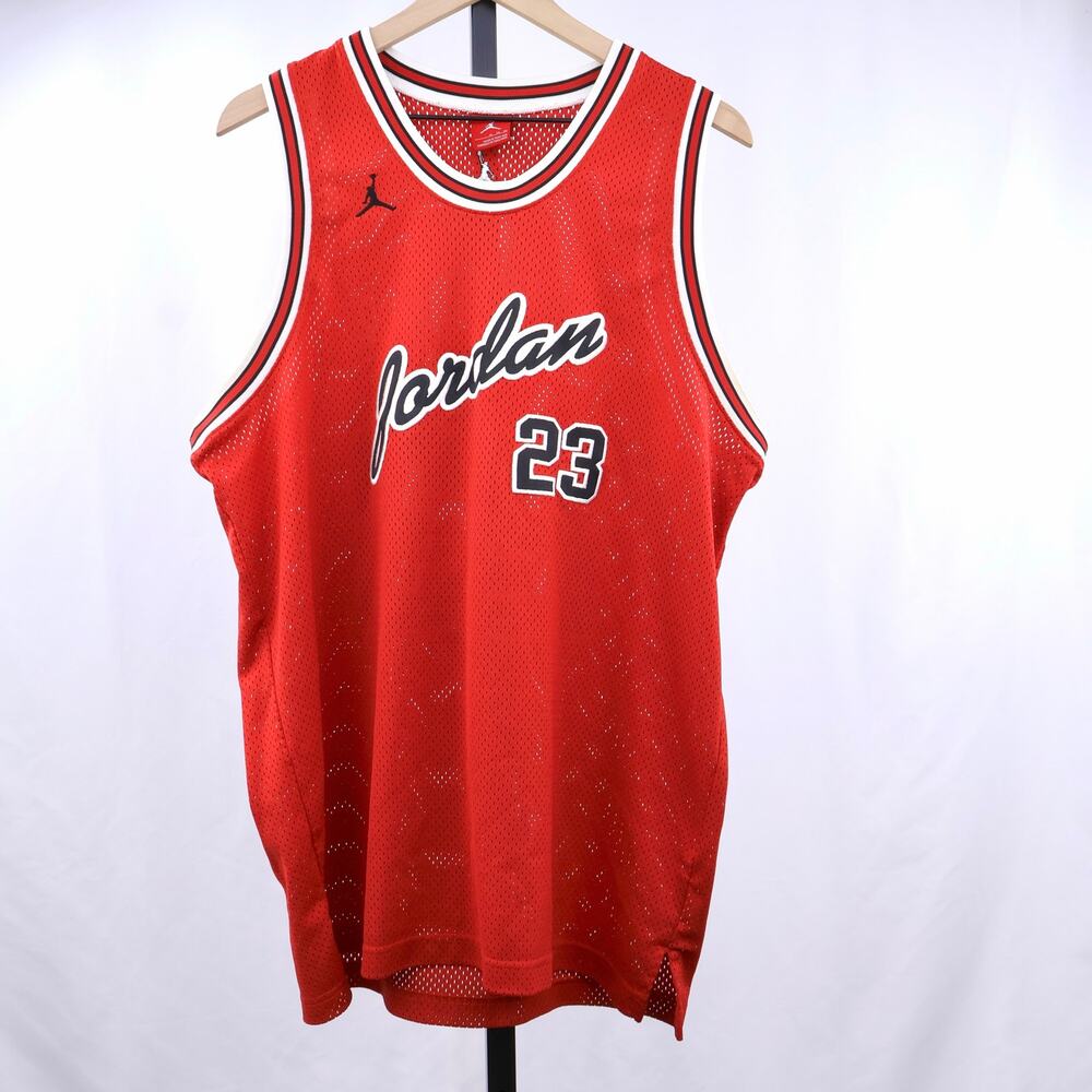 Vintage Michael Jordan #23 Red Mesh Basketball Jersey Mens XL Jumpman Y2K